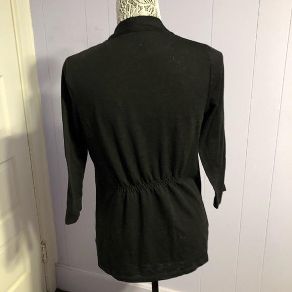 🙀last chance🙀 Black cardigan attached stripe top - Picture 4 of 5